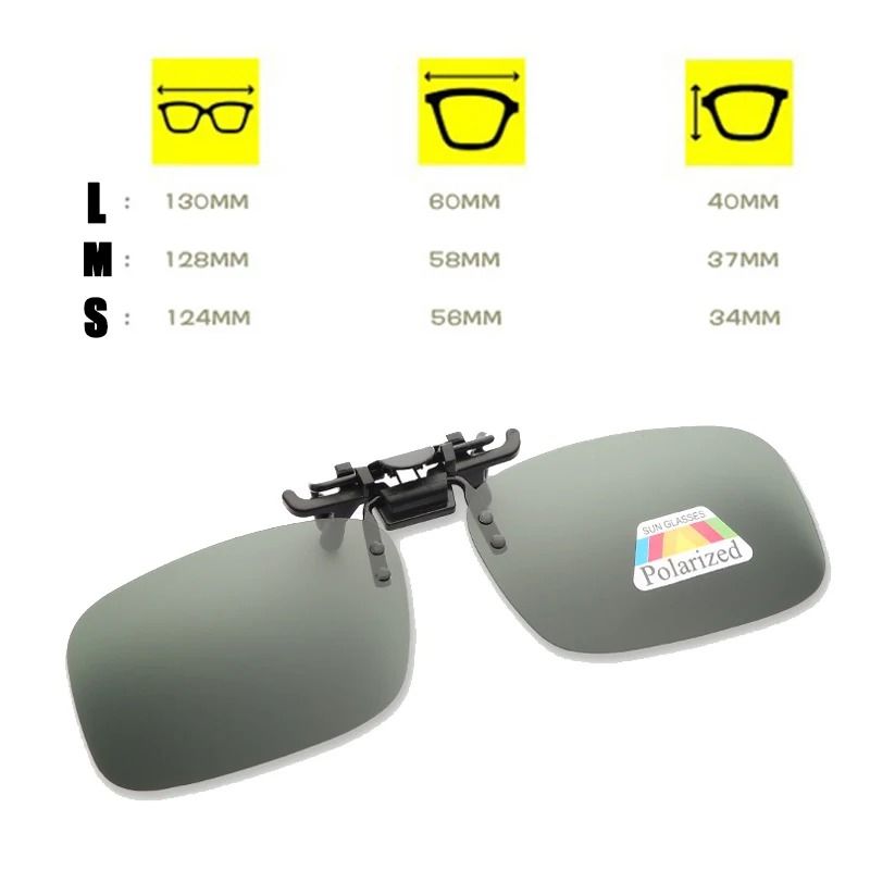 Polarized Clip On Sunglasses UV400 Night Vision Glasses For Driving And Outdoor Use 13