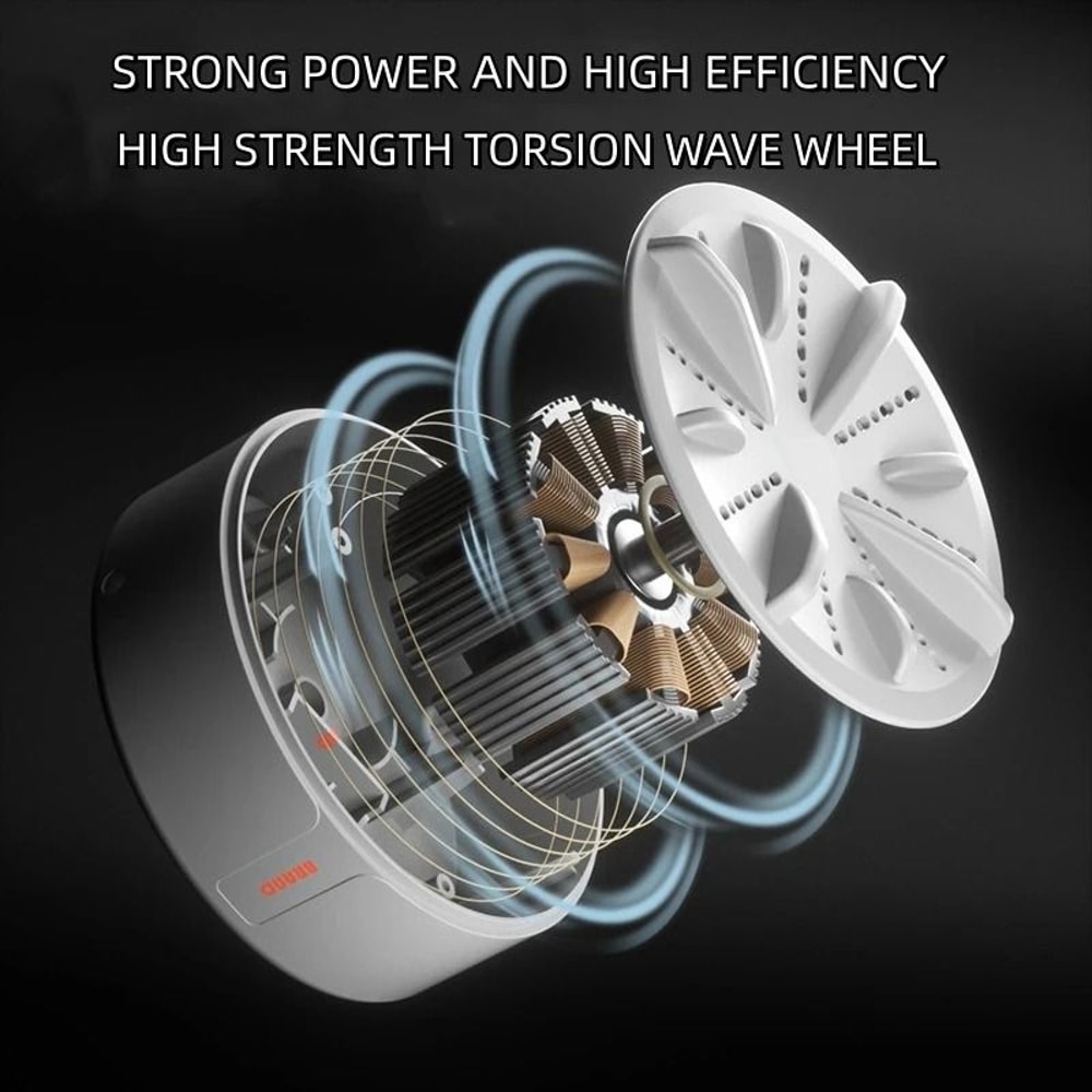 Portable Mini Washing Machine With 3 Gear Timer For Underwear Socks And Baby Clothes 3