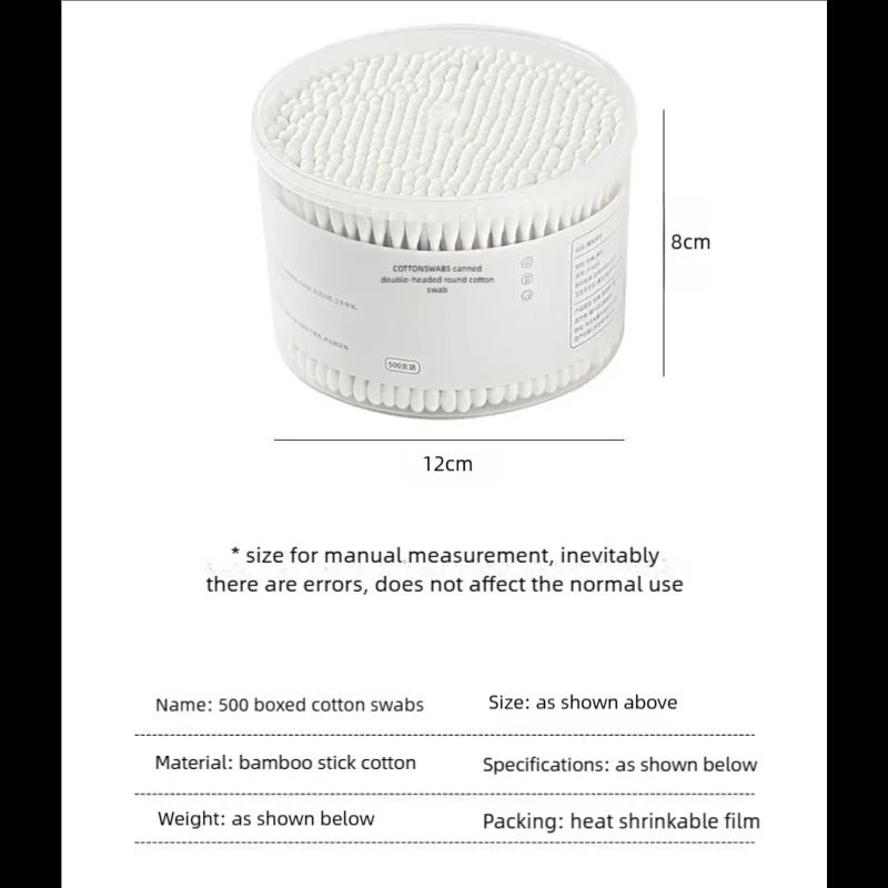 Precision Double Ended Cotton Swabs For Makeup Ear Cleaning And Pet Care 500 Pieces 1
