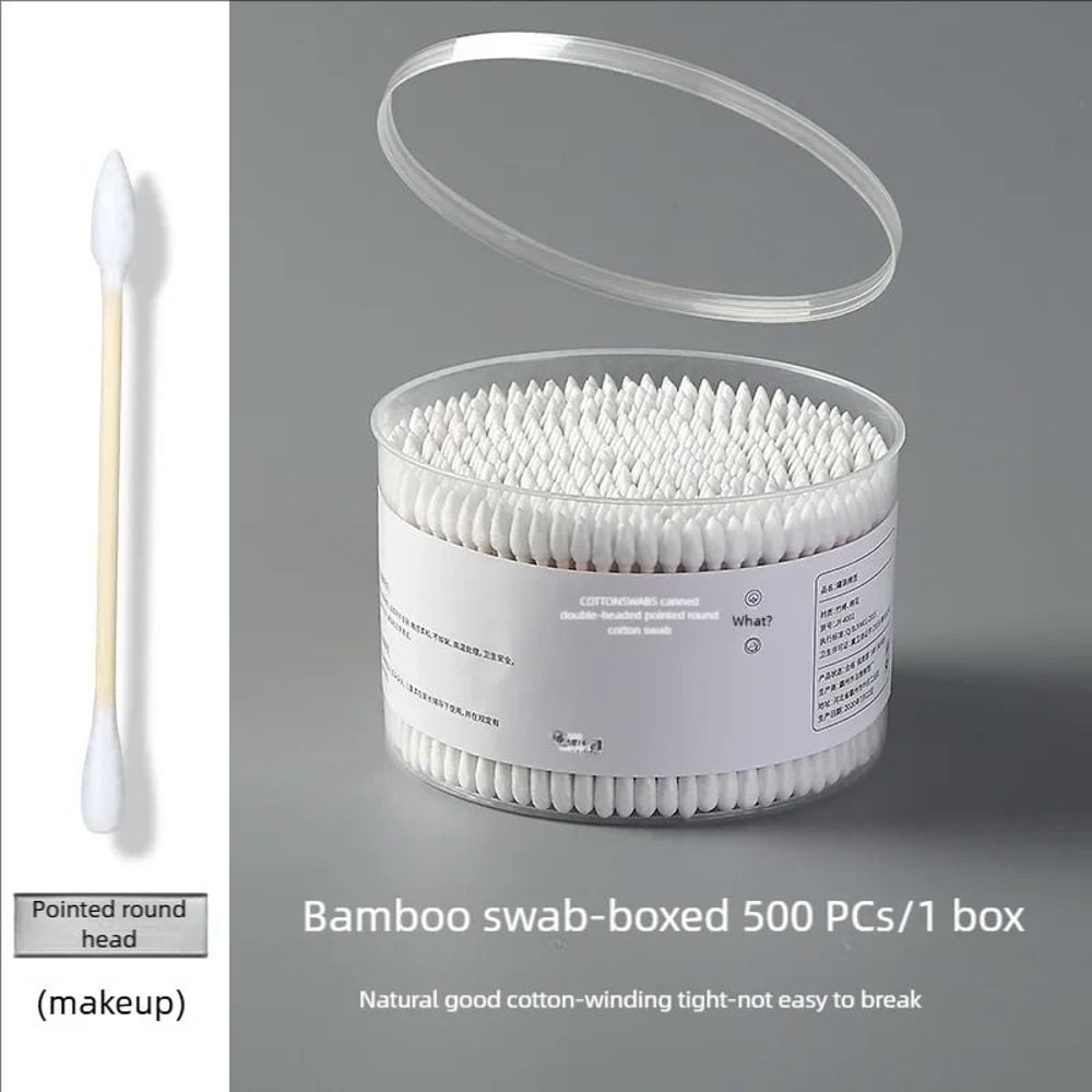 Precision Double Ended Cotton Swabs For Makeup Ear Cleaning And Pet Care 500 Pieces 0