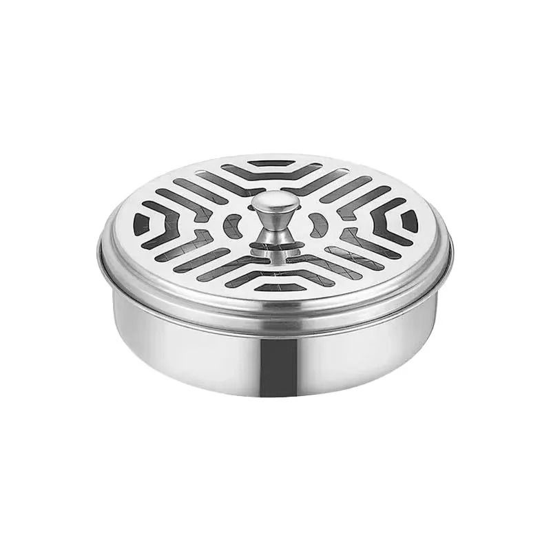 Covered Mosquito Coil Holder With Lid Indoor Outdoor Incense Tray 0