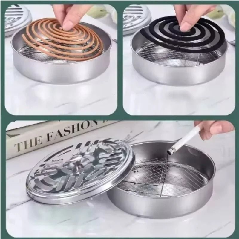 Covered Mosquito Coil Holder With Lid Indoor Outdoor Incense Tray 1