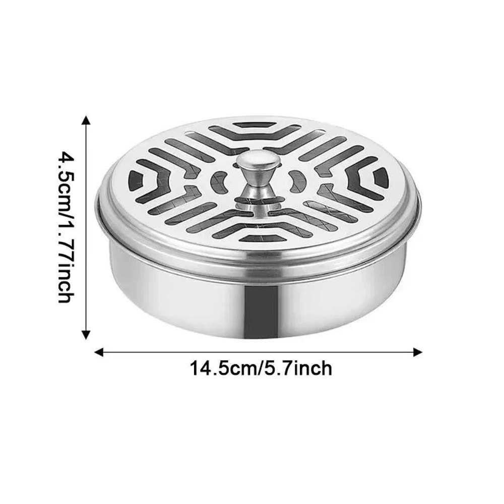 Covered Mosquito Coil Holder With Lid Indoor Outdoor Incense Tray 4