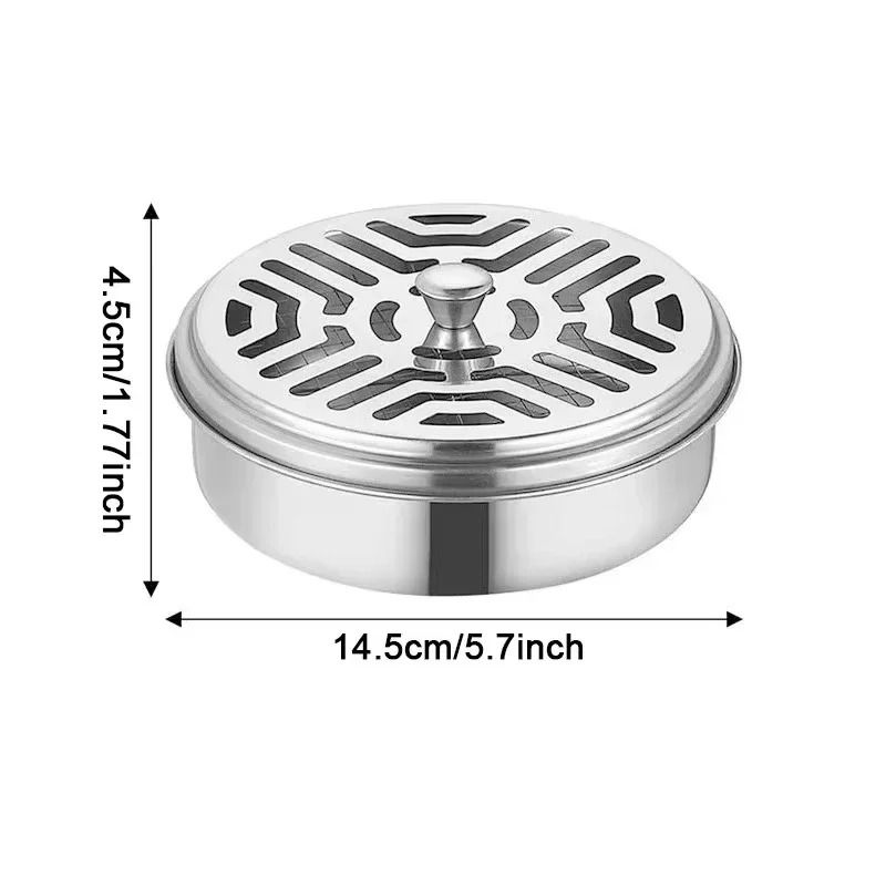 Covered Mosquito Coil Holder With Lid Indoor Outdoor Incense Tray 4