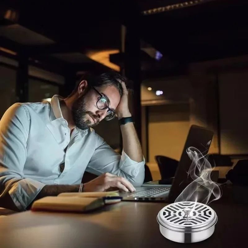 Covered Mosquito Coil Holder With Lid Indoor Outdoor Incense Tray 5