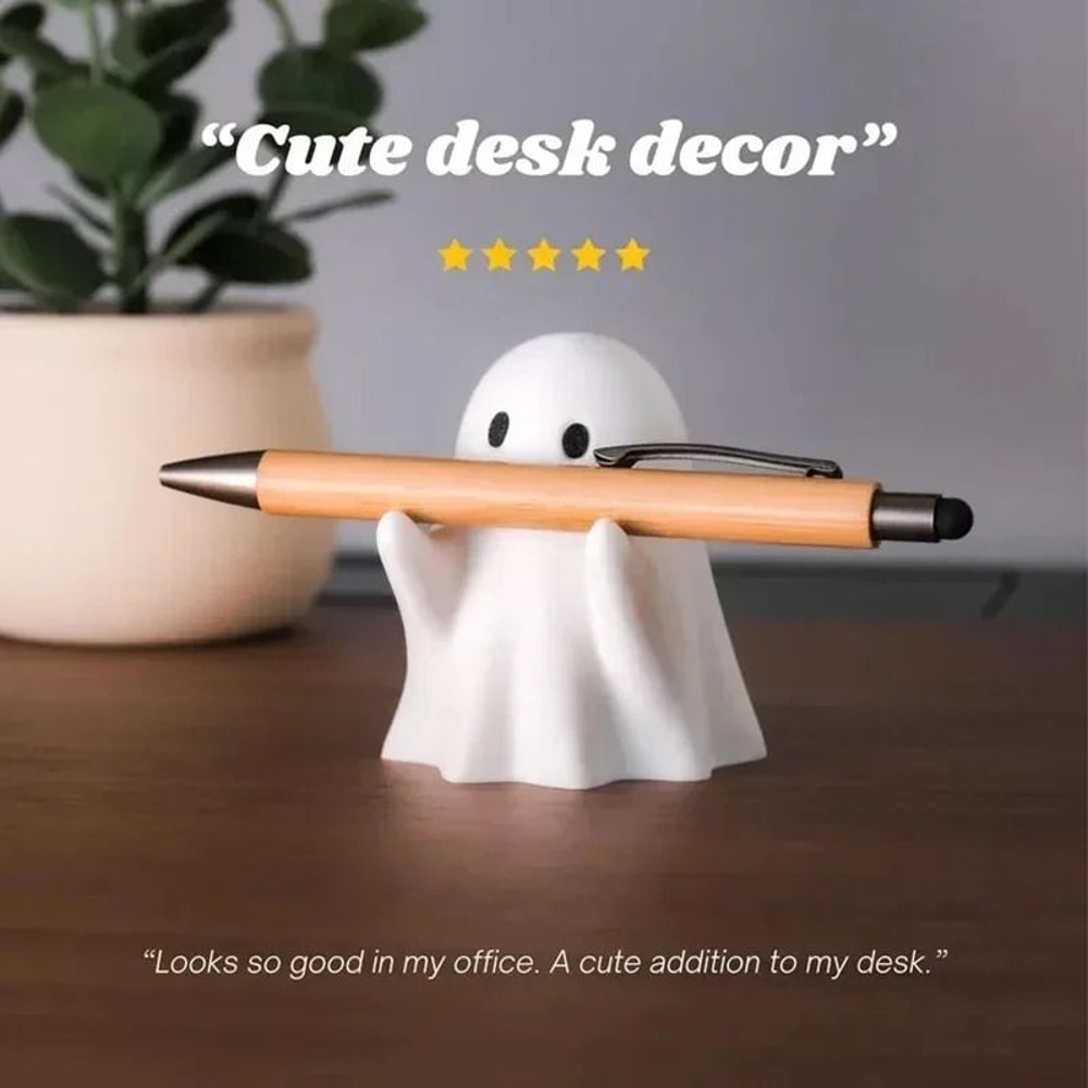 Funny Ghost Pen Holder Spooky Desk Organizer Pencil Stand 4