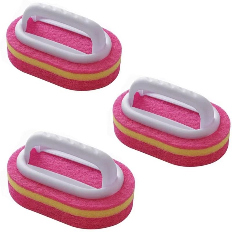 Magic Handle Cleaning Brush Sponge For Kitchen Bathroom And Toilet 4