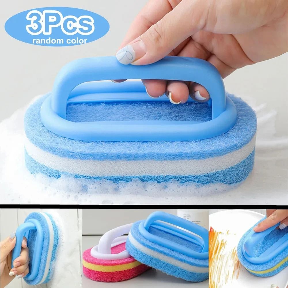 Magic Handle Cleaning Brush Sponge For Kitchen Bathroom And Toilet 8