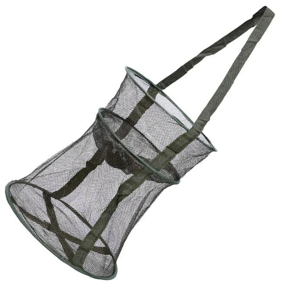 Foldable Mesh Fishing Cage Round Fish Net Basket For Small Fish 1