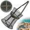 Foldable Mesh Fishing Cage Round Fish Net Basket For Small Fish 6