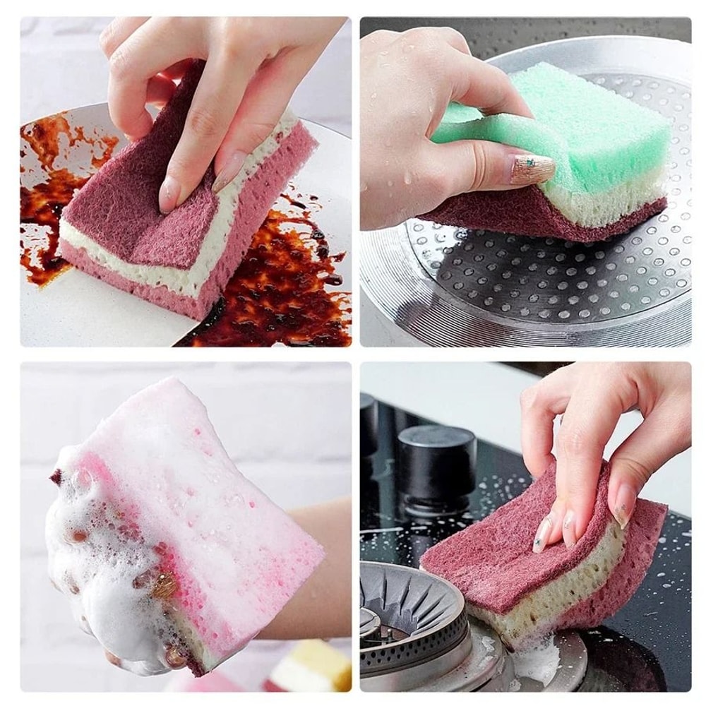 Scratch Resistant Kitchen Cleaning Sponges For Dishwashing 5 Or 10 Pack 3