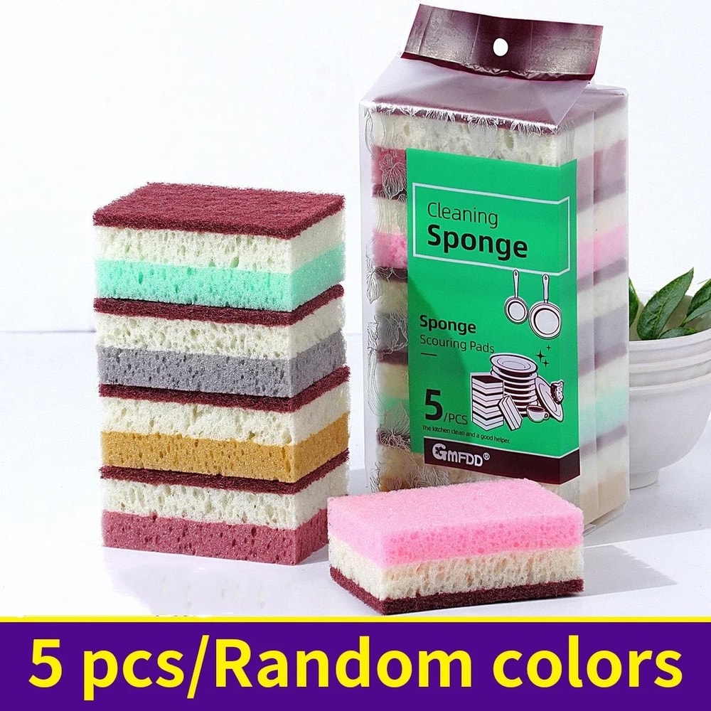 Scratch Resistant Kitchen Cleaning Sponges For Dishwashing 5 Or 10 Pack 1