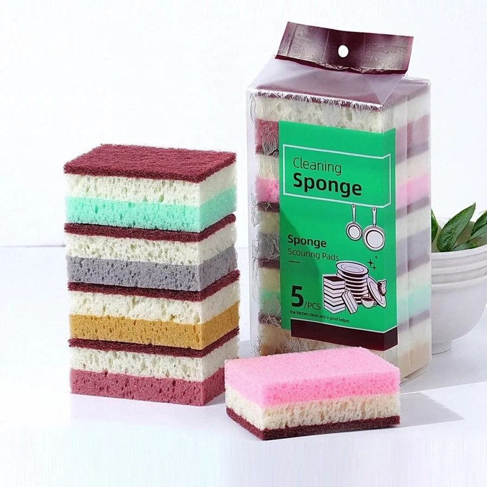Scratch Resistant Kitchen Cleaning Sponges For Dishwashing 5 Or 10 Pack 6