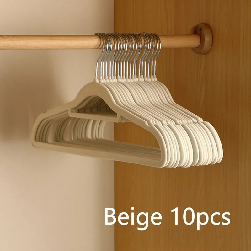 Non Slip Velvet Clothes Hangers Set For Wardrobe Organization 10 Or 20 Pack 1