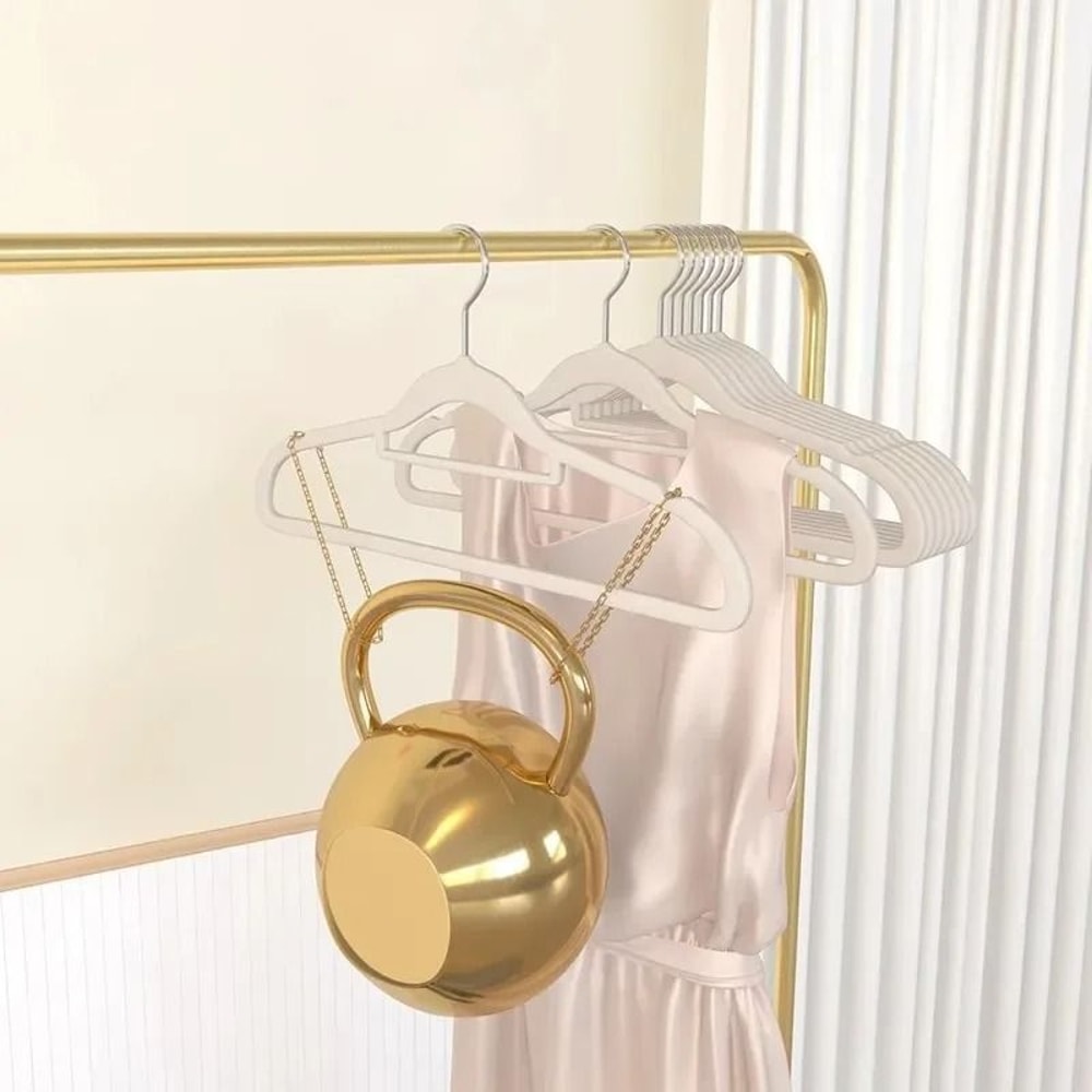 Non Slip Velvet Clothes Hangers Set For Wardrobe Organization 10 Or 20 Pack 5
