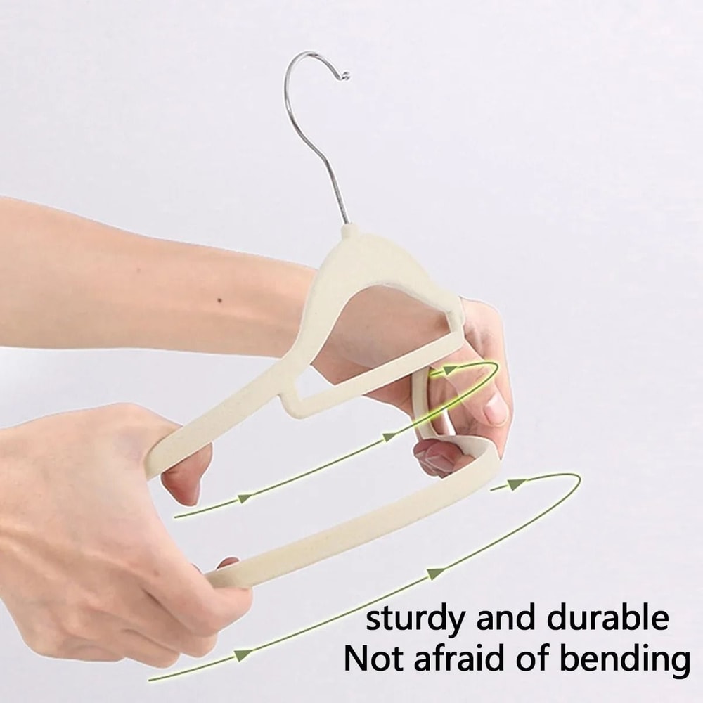 Non Slip Velvet Clothes Hangers Set For Wardrobe Organization 10 Or 20 Pack 6