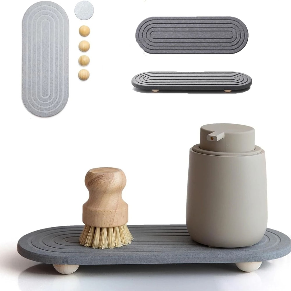 Diatom Mud Sink Tray Quick Dry Absorbent Draining Board 0