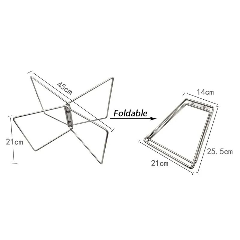 Foldable Camping Cooler Box Stand Outdoor Storage Support Shelf 6
