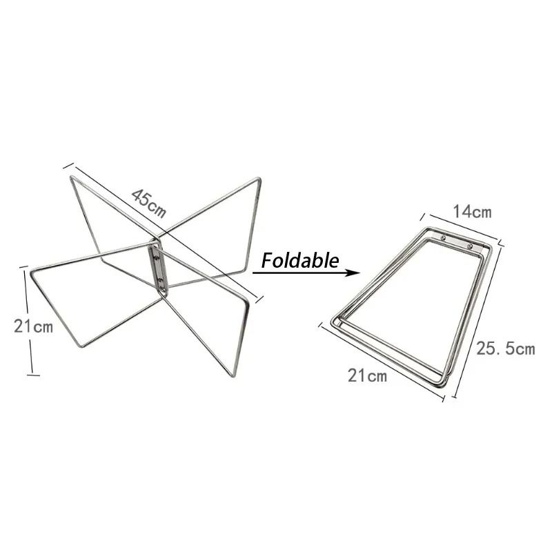 Foldable Camping Cooler Box Stand Outdoor Storage Support Shelf 6