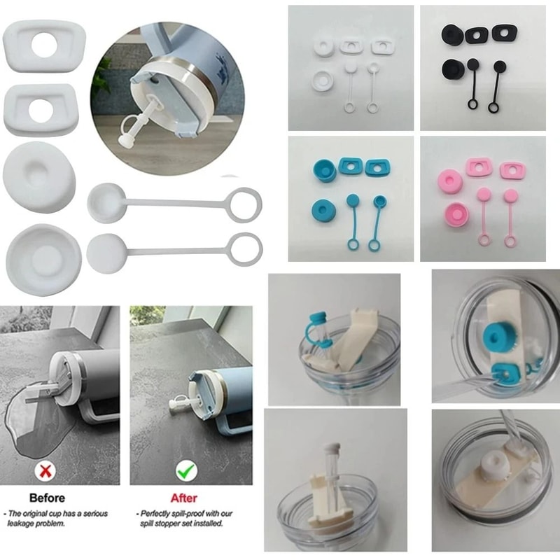 Silicone Spill Proof Stopper Set For Stanley 30oz And 40oz Tumblers 6