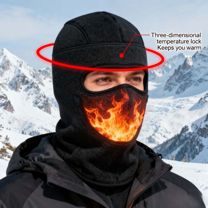 Winter Full Face Fleece Mask Windproof Cold Weather Balaclava 5