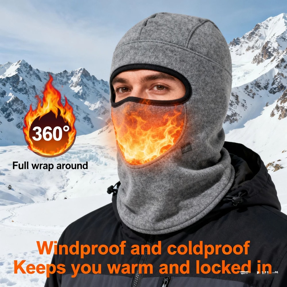 Winter Full Face Fleece Mask Windproof Cold Weather Balaclava 6