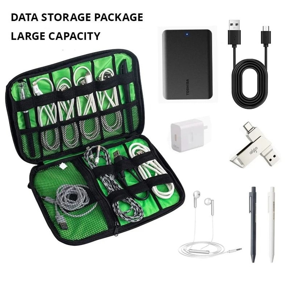 Portable Electronic Organizer Bag Waterproof Cable And Charger Storage Case 5