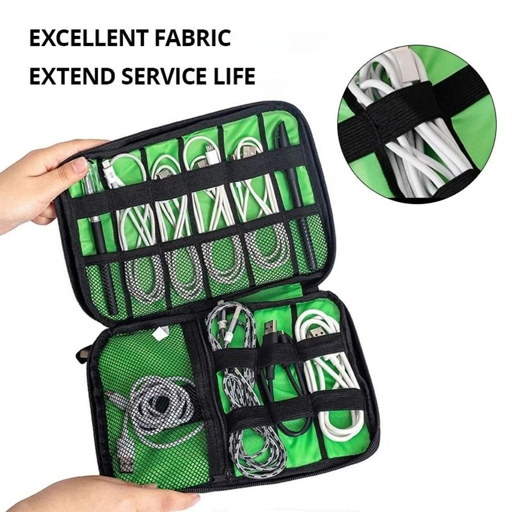 Portable Electronic Organizer Bag Waterproof Cable And Charger Storage Case 0