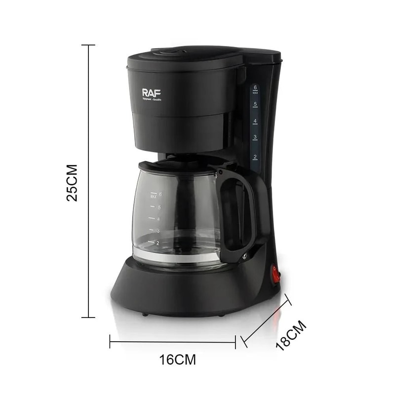 Compact Electric Drip Coffee Maker With Reusable Filter And Hot Plate 3