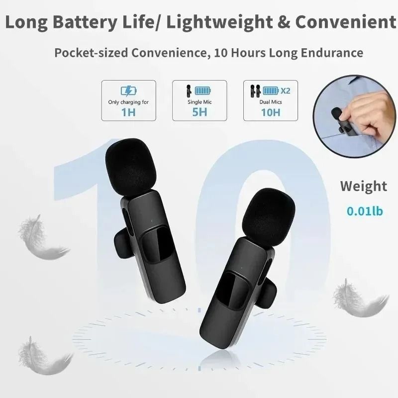 Mini Wireless Lavalier Microphone For IPhone And Mobile Video Recording 4