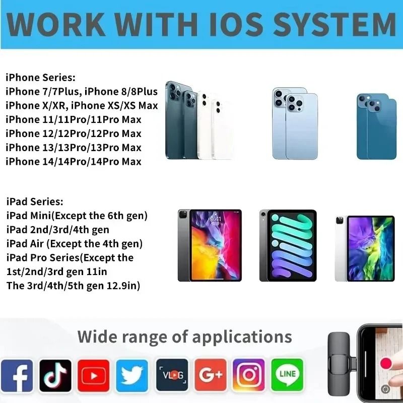 Mini Wireless Lavalier Microphone For IPhone And Mobile Video Recording 5