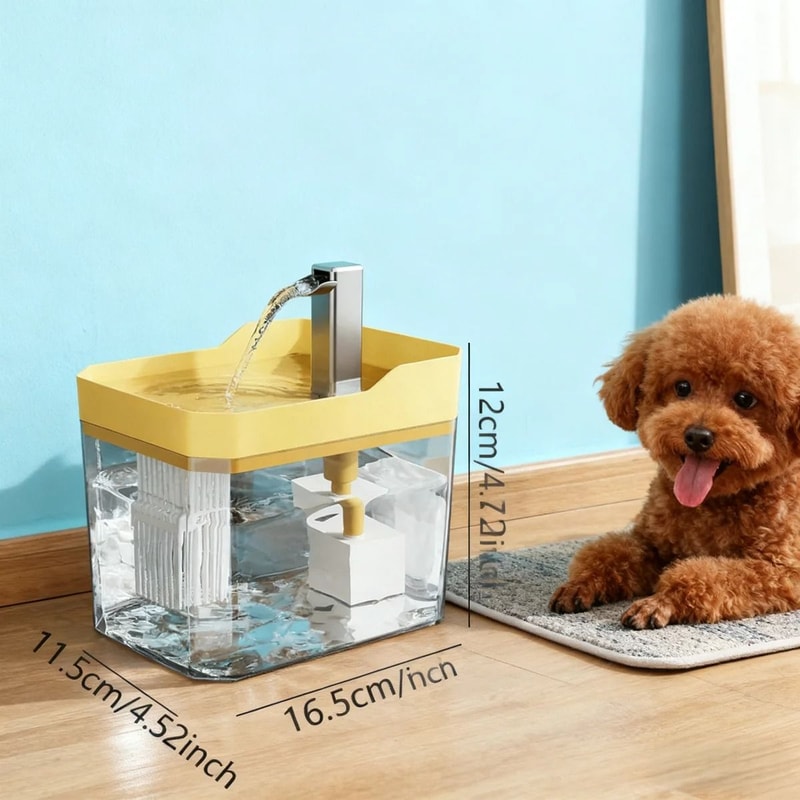 Automatic Pet Feeder And Waterer Set With Anti Slip Base And Filter 6