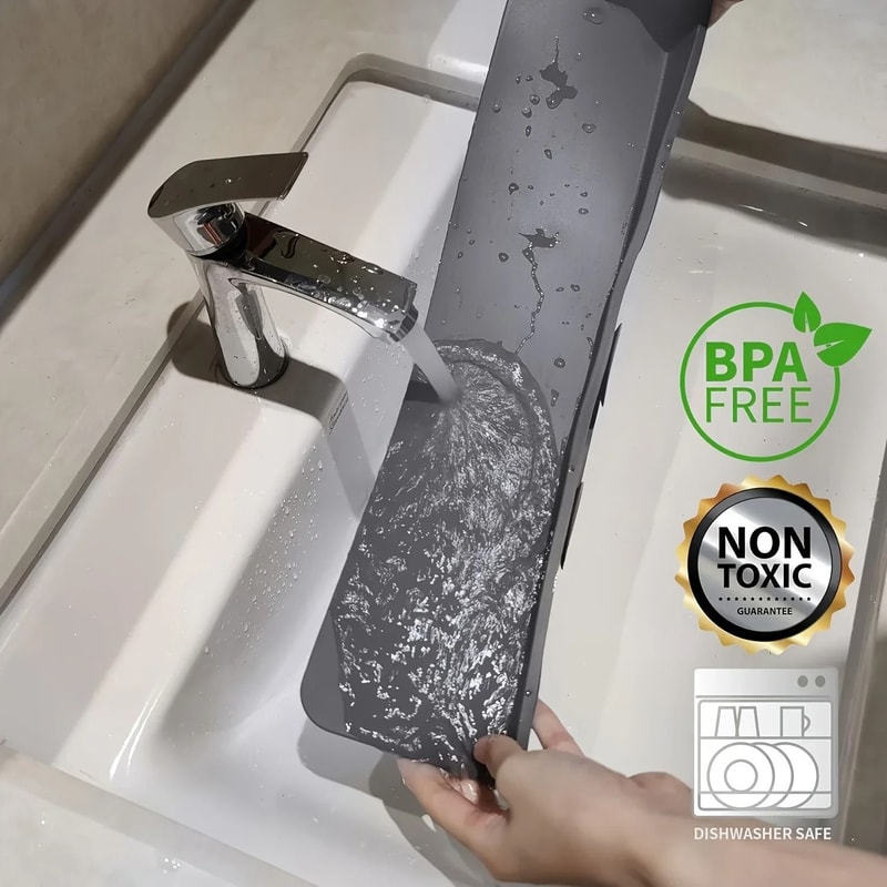 Silicone Sink Splash Guard Baffle For Faucet Water Protection 4