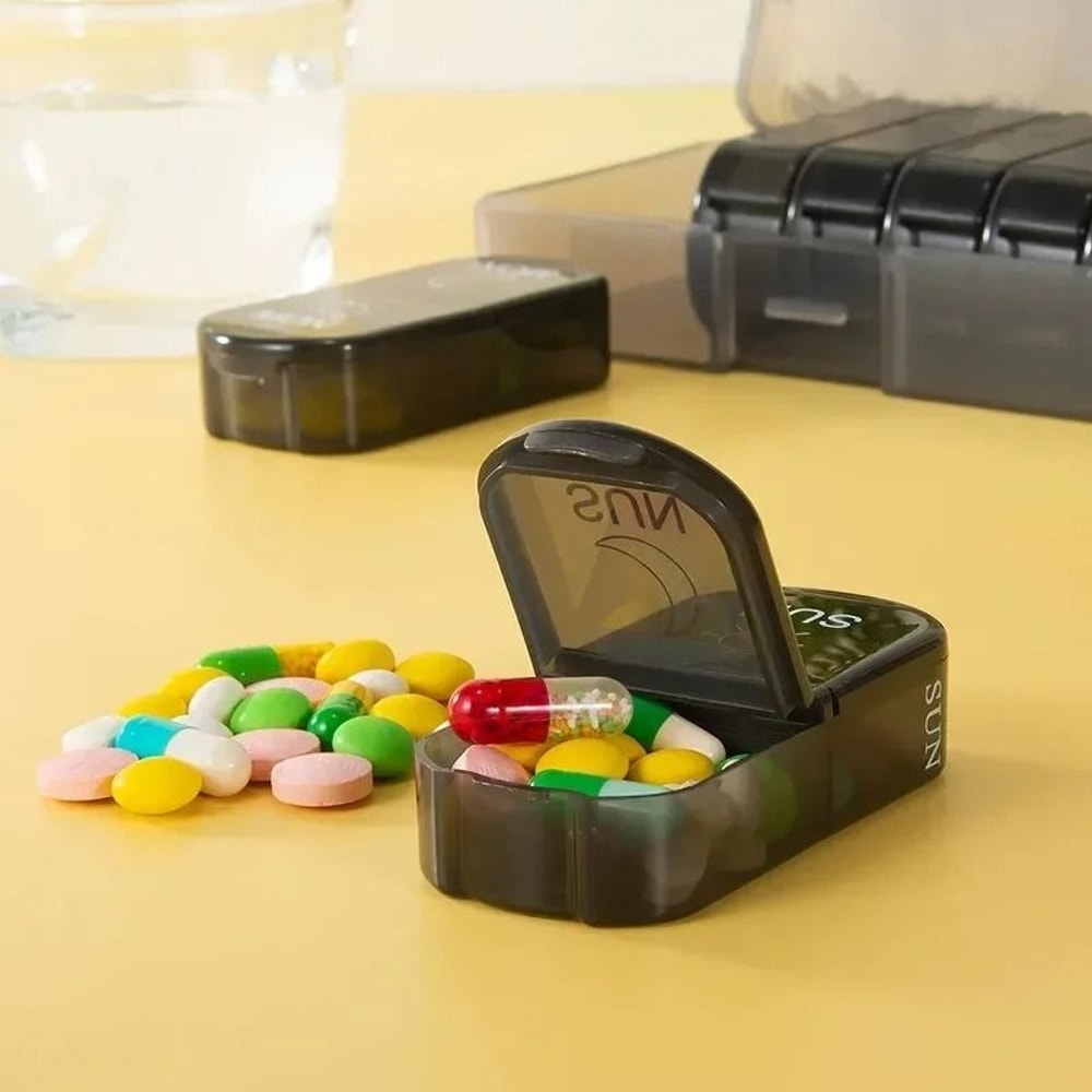 7 Day Pill Organizer With 21 Compartments For Daily Medication And Vitamins 4