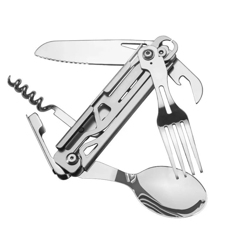 Foldable EDC Camping Utensil Set With Knife Fork And Spoon 4