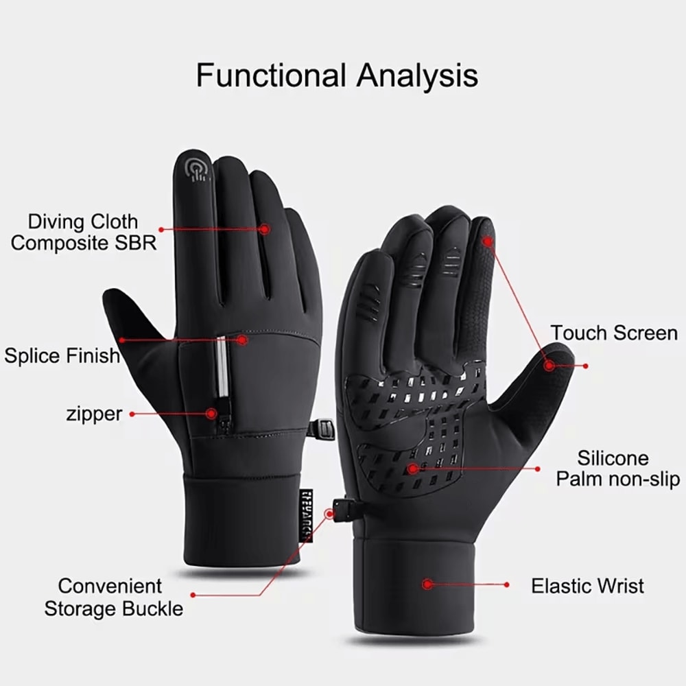 Nonslip grip gloves for driving in snow