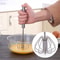 Press Handle Stainless Steel Egg Beater Semi Automatic Hand Whisk For Baking And Cooking 1