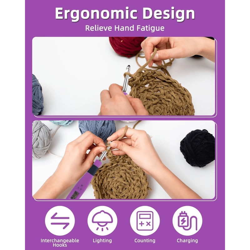 Digital stitch counter for crochet beginners