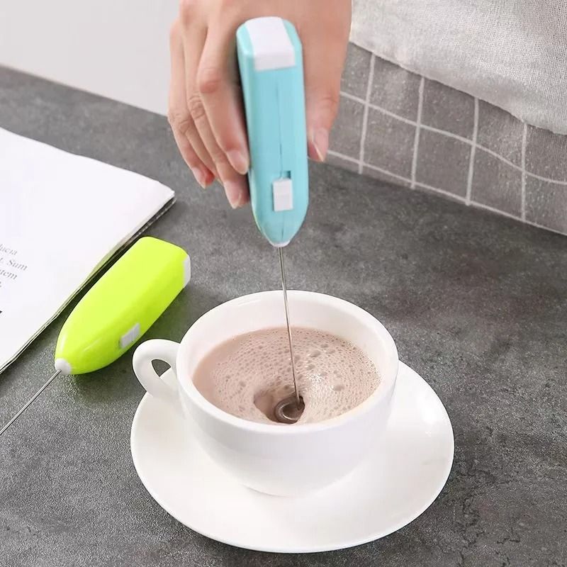 Electric Milk Frother Handheld Mini Stainless Steel Coffee Whisk 6