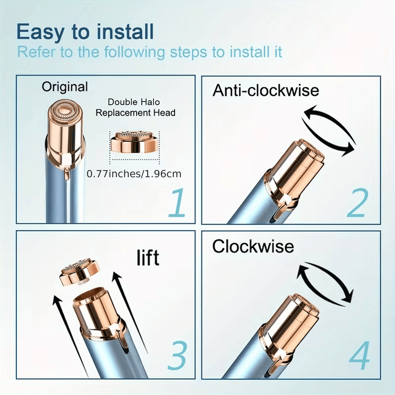 Facial hair remover blade replacements