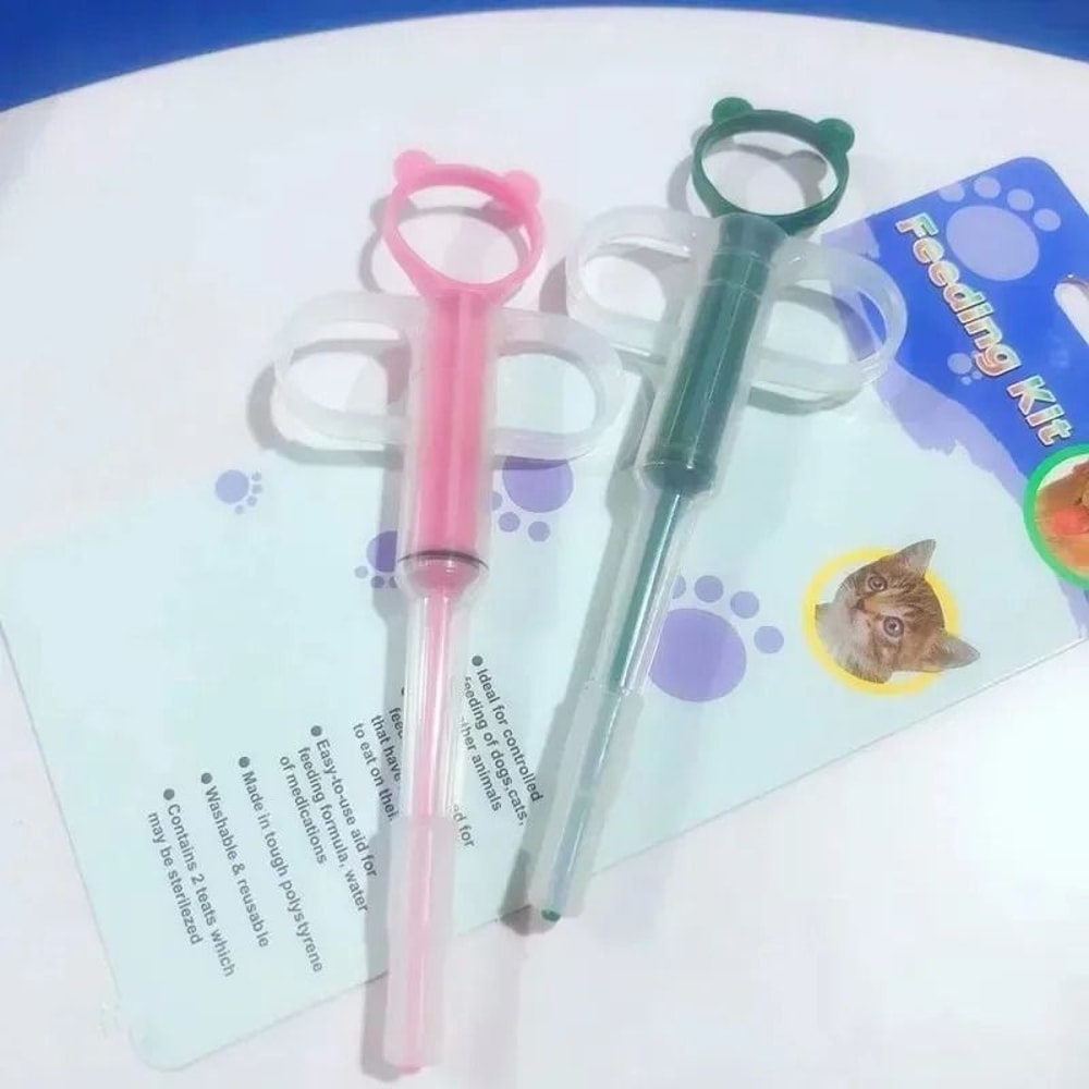 Cat Pill Dispenser Syringe With Soft Tip Pet Medicine Feeder 1