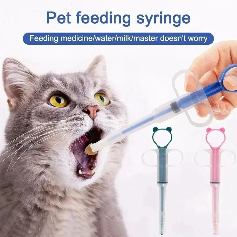 Cat Pill Dispenser Syringe With Soft Tip Pet Medicine Feeder 0