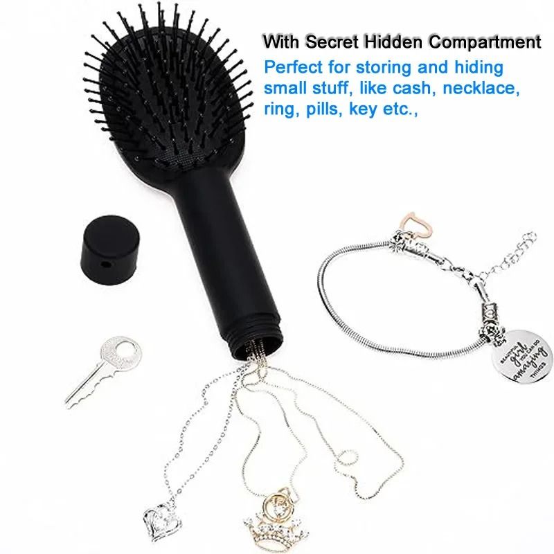 Hidden Storage Hair Comb Travel Stash Safe For Cash And Jewelry 3