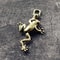 Vintage Brass Frog Keychain Pendant Mini Climbing Frog Ornament 1