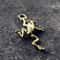 Vintage Brass Frog Keychain Pendant Mini Climbing Frog Ornament 2