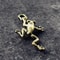 Vintage Brass Frog Keychain Pendant Mini Climbing Frog Ornament 2
