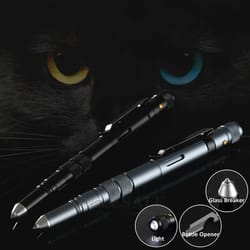 4 in 1 tactical edc pen with flashlight glass breaker and bottle opener