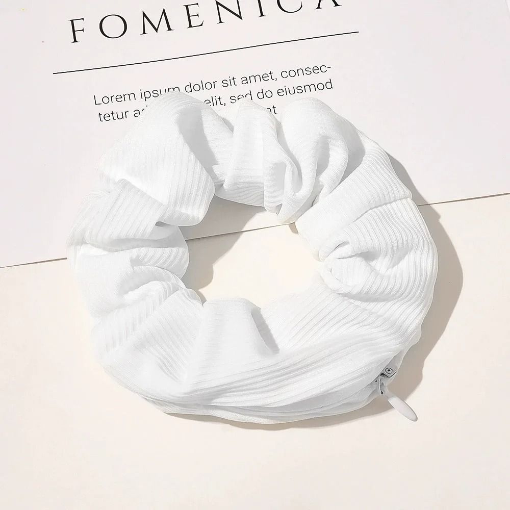Hidden Zipper Hair Scrunchie Safe Portable Storage For Cash And Jewelry 6