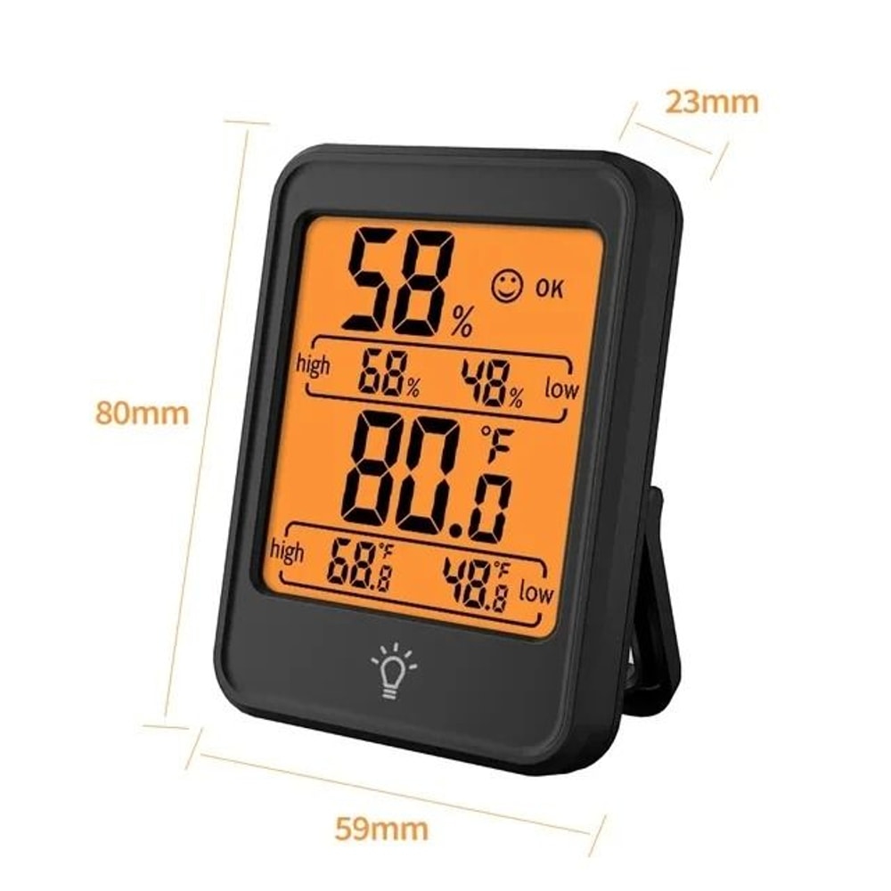 Indoor Digital Temperature And Humidity Meter With Stand And Magnet 6