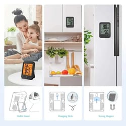 indoor digital temperature and humidity meter with stand and magnet